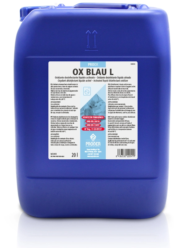 Oxidante desinfectante líquido concentrado activado (oxígeno) de la gama PROOX