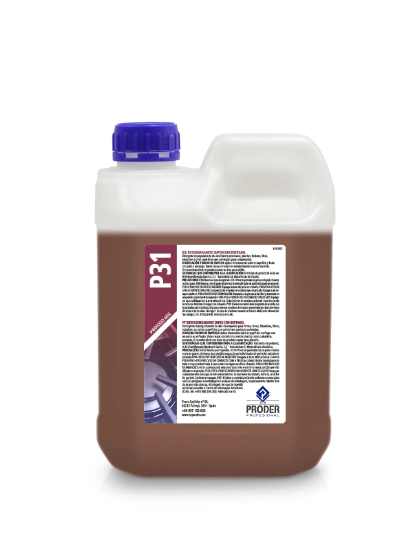 P31 es un desengrasante superconcentrado para planchas y hornos.