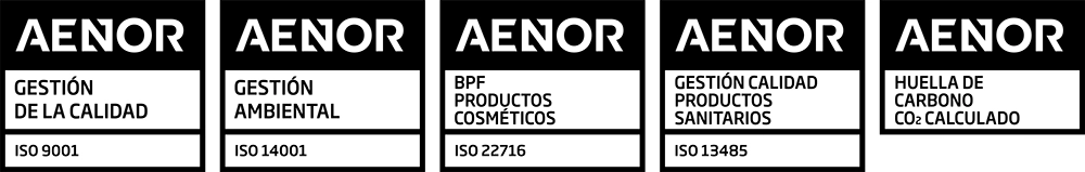 Nuevos sellos AENOR en español.